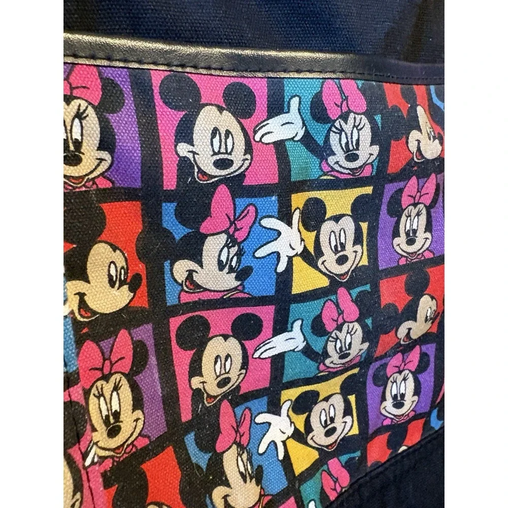 Vintage 90s Disney Mickey Mouse All Over Print Large Duffle Bag Travel Carry On